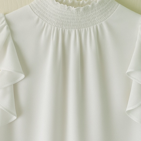 👚STATE White Ruffle Blouse – XS (2–4) – Romantic & Lightweight - Picture 6 of 14